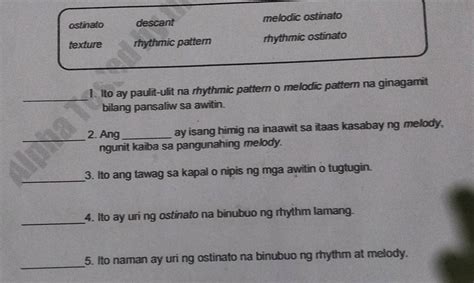 ano ang ostinato|ano ang ostinato at descant .